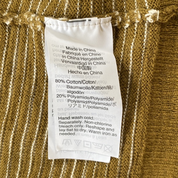 Madewell Ryder Cardigan sweater green and white stripe. XS - Picture 7 of 7